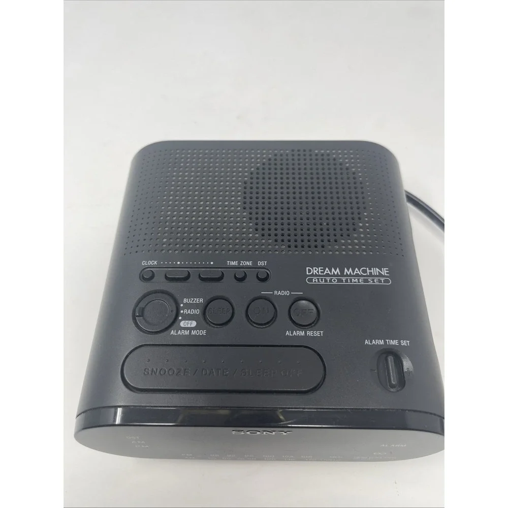 VTG Sony Am/fm Clock Radio Alarm Dream Machine ICF-C218 Auto time Set DST